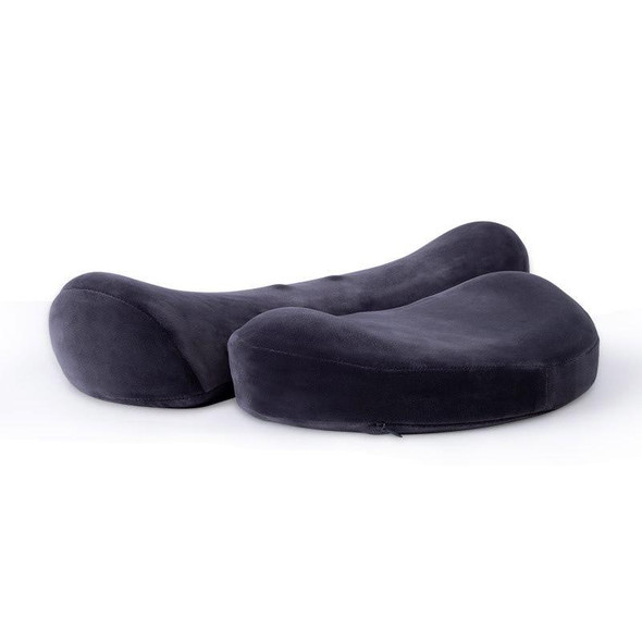 3D Slow Rebound Memory Foam Heating Massage Pillow(Deep Gray)