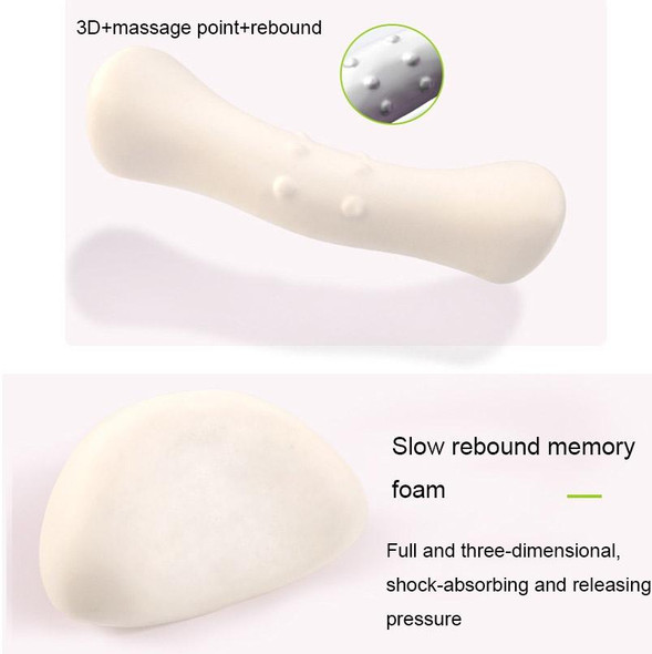 3D Slow Rebound Memory Foam Heating Massage Pillow(Deep Gray)