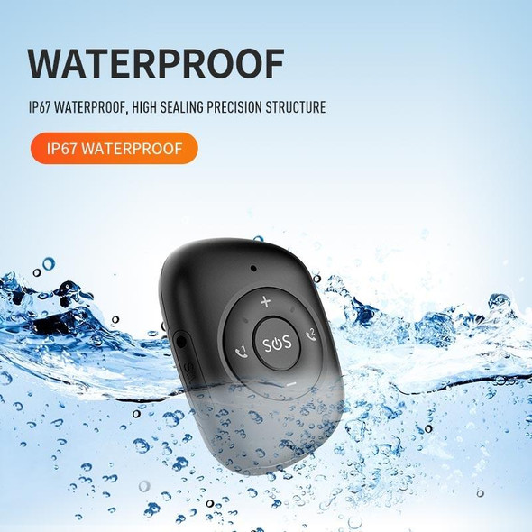 RF-V50 IP67 Waterproof 4G LTE 3G 2G GSM Elderly SOS Button Emergency Alarm GPS Tracker(Black)