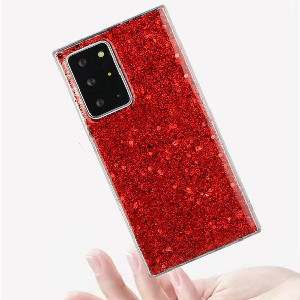 For Samsung Galaxy Note20 Glitter Sequins Epoxy TPU Phone Case(Gold)
