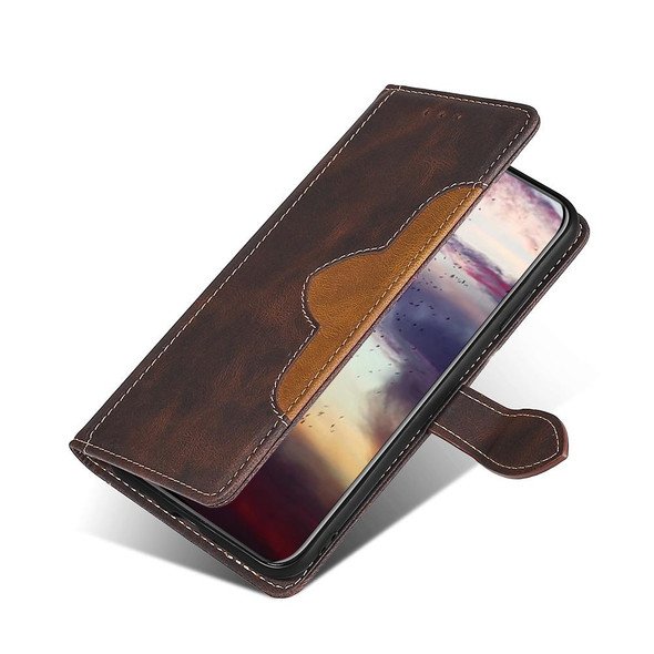 For ZTE Blade A52 Lite Skin Feel Magnetic Buckle Leather Phone Case(Brown)