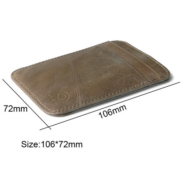 3 PCS XIAO YUAN XIANG Cowhide Leatherette 5 Card Pocket Sleeve Wallet Coin Purse Credit Card Holder, Size: 10.6cm x 7.2cm, Random Color Delivery