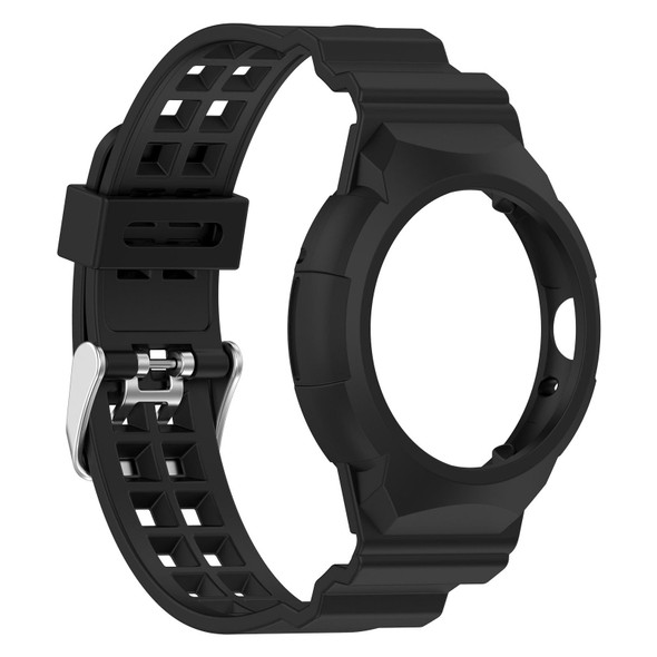 For Google Pixel Watch Integrated Fully Enclosed Silicone Watch Band(Black)