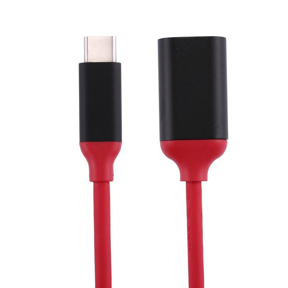15cm Aluminum Alloy Head USB-C / Type-C 3.1 Male to USB 3.0 Female OTG Converter Adapter Cable, - Galaxy S8 & S8 + / LG G6 / Huawei P10 & P10 Plus / Oneplus 5 / Xiaomi Mi6 & Max 2 /and other Smartphones(Red)