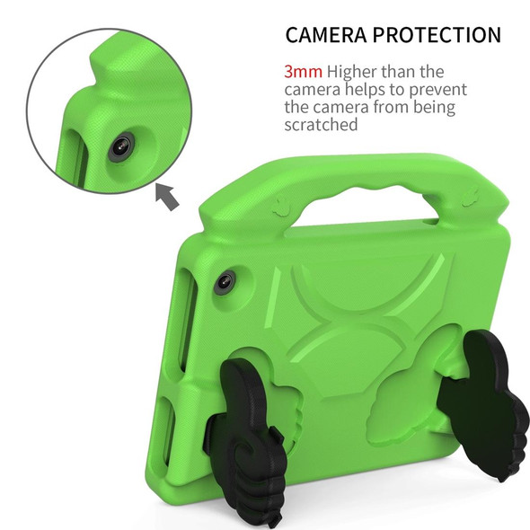 For Amazon Kindle Fire 7 2022 Children EVA Shockproof Tablet Case with Thumb Bracket(Green)