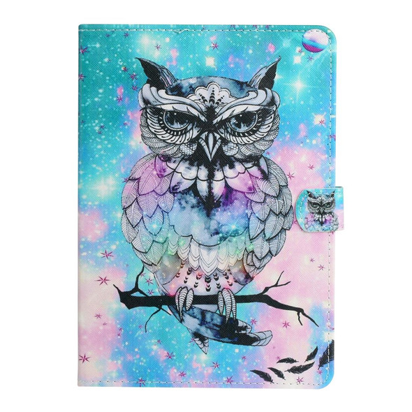 For iPad 11 Pro (2020) Painted Car Line TPU Horizontal Flip Leatherette Tablet Case with Holder & Card Slot & Sleep / Wake-up Function(Owl)