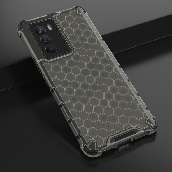 For Honor Play 40 Plus Honeycomb Shockproof Phone Case(Black)