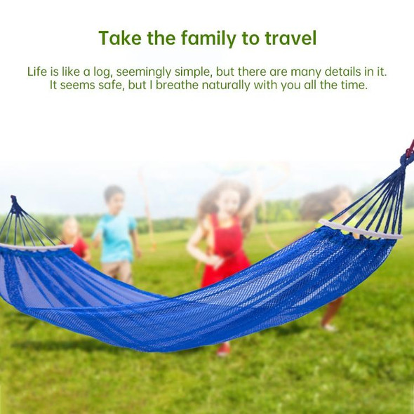 Bending Ice Silk Mesh Hammock Outdoor Hanging Bed Camping  Anti-Sidewall Hammock Swing, Size: 190x130 cm( Pink )