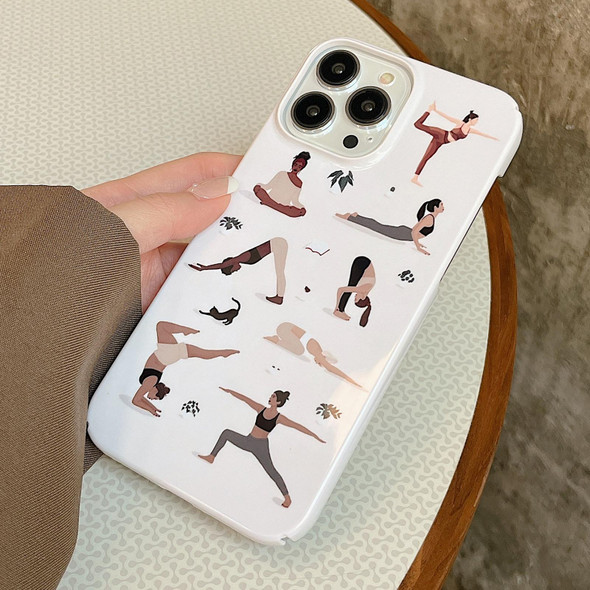 For iPhone 12 Cartoon Film Craft Hard PC Phone Case(Yoga)