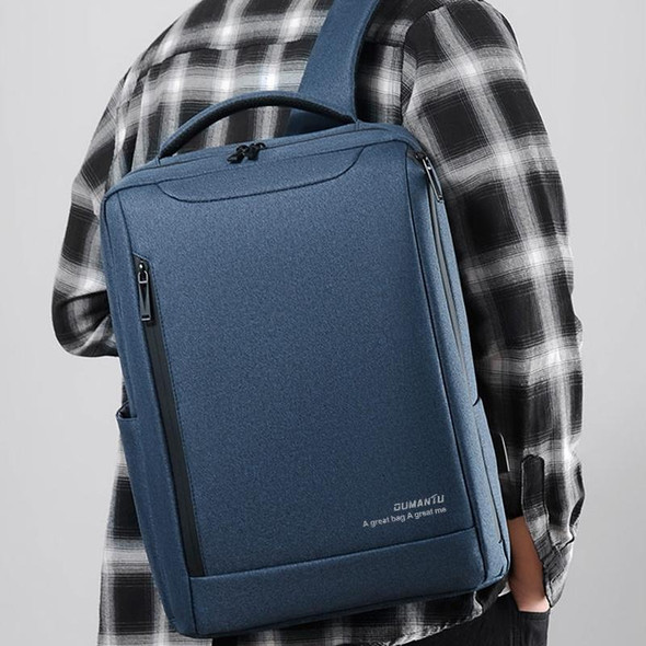 OUMANTU 2106-1 Business Backpack Men Casual Computer Bag(Blue)