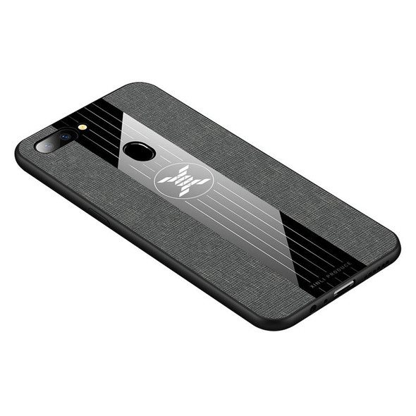 For OPPO  R11S Plus XINLI Stitching Cloth Textue Shockproof TPU Protective Case(Gray)