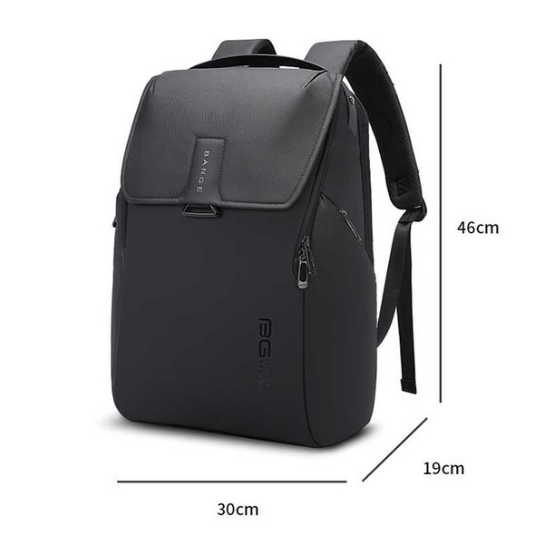 BANGE BG-2581 Large-capacity Waterproof and Wear-resistant Business Laptop Backpack(Black)