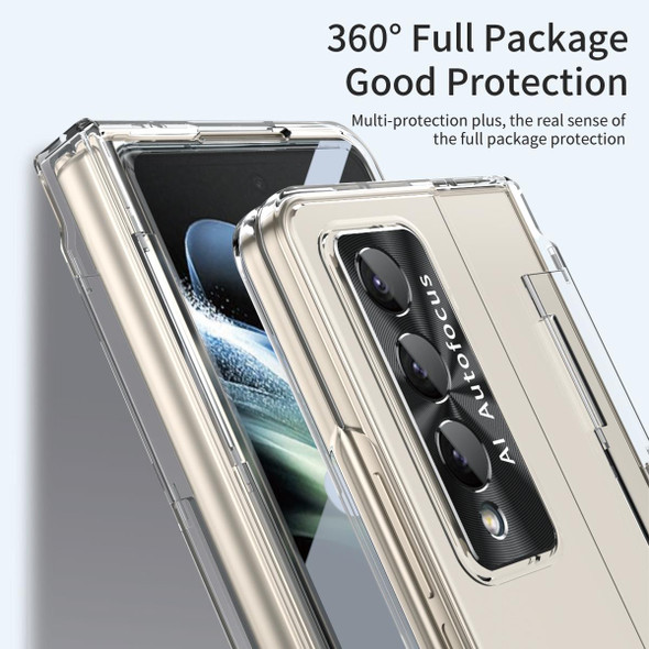 For Samsung Galaxy Z Fold3 5G Integrated Full Coverage Phone Case with Hinge(Transparent)