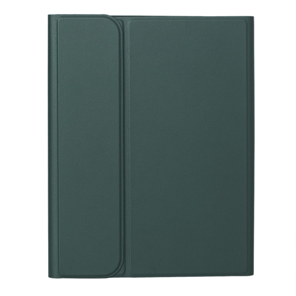 For iPad 10th Gen 10.9 2022 SA-10C Bluetooth Touch Keyboard Leatherette Tablet Case with Pen Slot(Dark Green)
