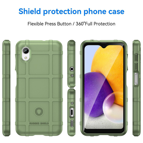 For Samsung Galaxy A22e Full Coverage Shockproof TPU Phone Case(Green)
