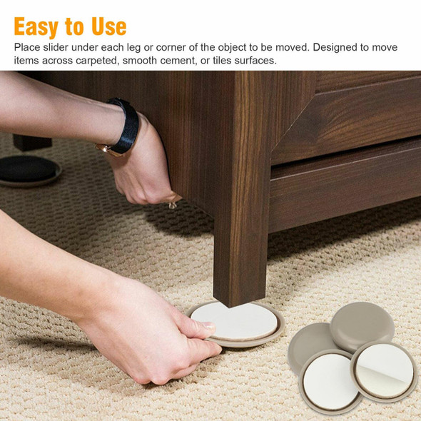 16 in 1 25mm Round Table Chairs Non-slip Foot Mat