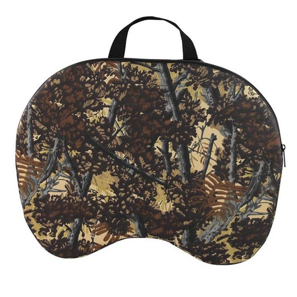 Camouflage Shaped Portable Camping Thickened Cushion, Size: 40x29x7cm(Black)