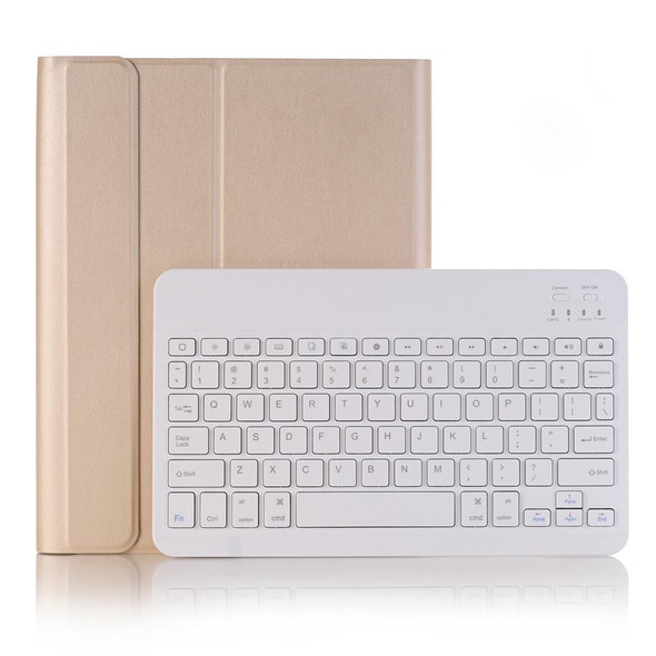 Detachable Bluetooth Keyboard Leatherette Tablet Case For iPad Air 3 / Pro 10.5 / 10.2 2021 & 2020 & 2019(Gold)