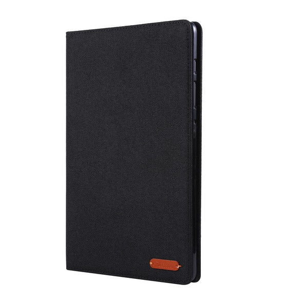 For Galaxy Tab S6 / T860 / T865 Cloth Teature Horizontal Flip PU Leatherette Case with with Holder & Card Slots & Pen Slot(Black)