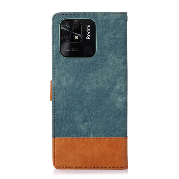 For Xiaomi Redmi 10 India Splicing Leather Phone Case(Green)