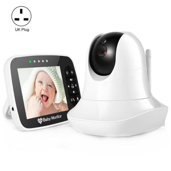 SM935 3.5 inch LCD Screen Wireless Video Baby Monitor Night Vision Two-Way Audio IP Camera(UK Plug)