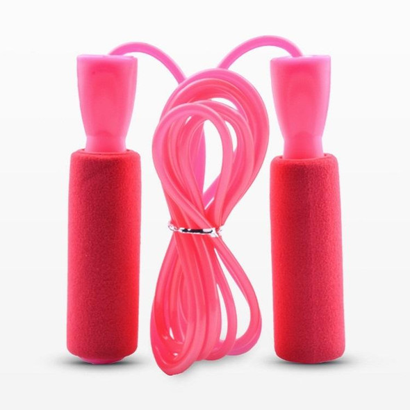 7 PCS 2.8m Special Foam Skipping Rope - Student Exams Outdoor Fitness Skipping Rope(Rose Red)