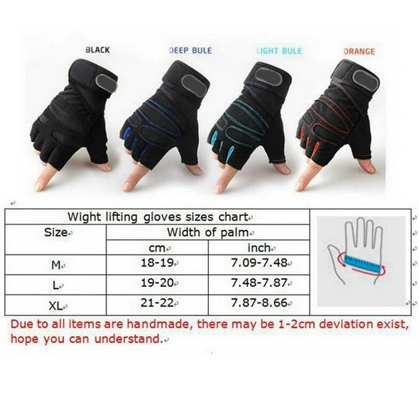 Gym Gloves Heavyweight Sports Exercise Weight Lifting Gloves Body Building Training Sport Fitness Gloves, Size:M(Red)