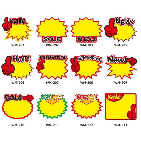 WM202 10bags 21x15cm Explosion Sticker Product Price Tag Supermarket Price Label