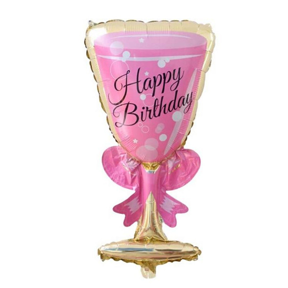 2 PCS Birthday Party Celebration Decoration Wine Bottle Wine Glass Foil Balloon, Specificate:Large Rose Wine Glass