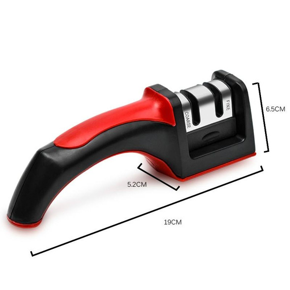 Ceramics Knife Sharpener with Square Handle(Red)