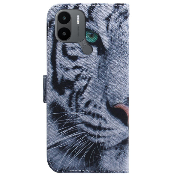 For Xiaomi Redmi A1+ Coloured Drawing Flip Leather Phone Case(Tiger)