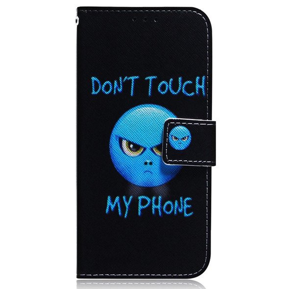 For OPPO A17 Coloured Drawing Flip Leatherette Phone Case(Anger)