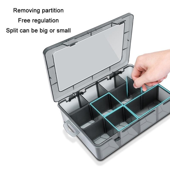 Multi-Compartment Sorted Electronic Parts Organiser, Specifications: 9 Grid