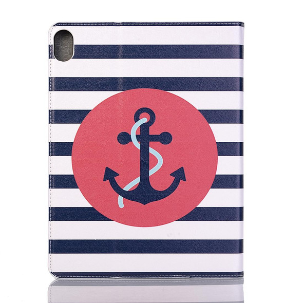 Ship Anchor Pattern Horizontal Flip Leather Case for iPad Pro 11 inch (2018),with Card Slots & Holder & Wallet & Photo Frame & Pen slot