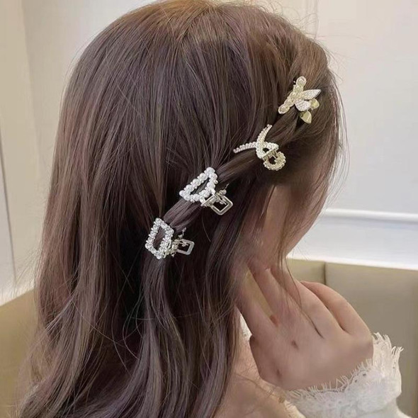 10pcs LD358 Cross Pearl Mini Hairpin Girl Bangs Hair Ornaments