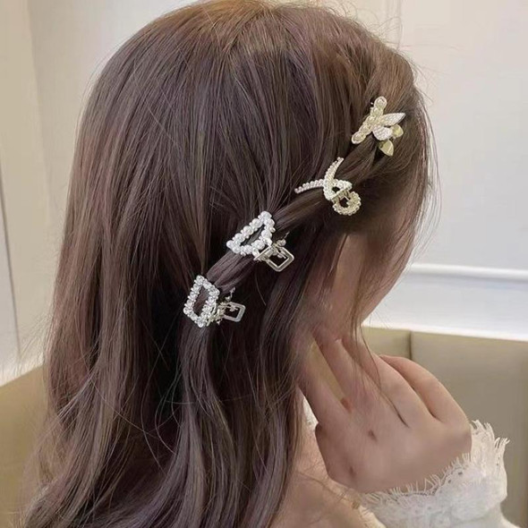 10pcs LD358 Flower Pearl Mini Hairpin Girl Bangs Hair Ornaments