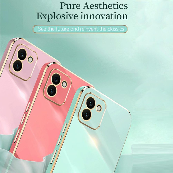 For Samsung Galaxy A03 XINLI Straight Edge 6D Electroplate TPU Phone Case(Pink)