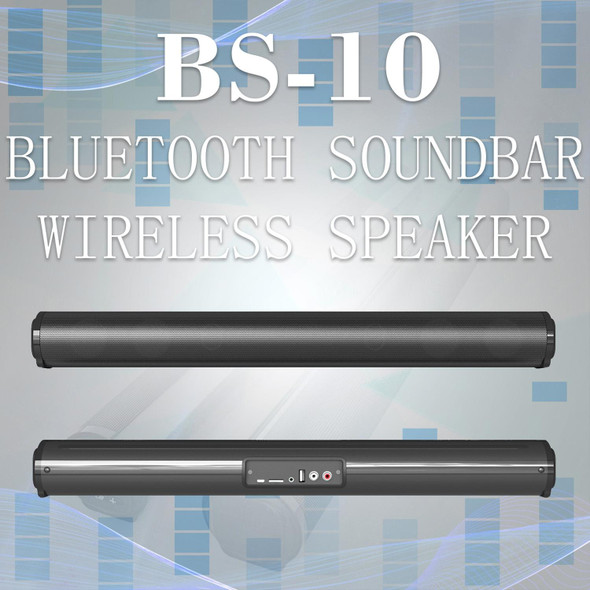 BS-10 Bluetooth 5.0 Speaker TV Soundbar with Remote Control(Black)