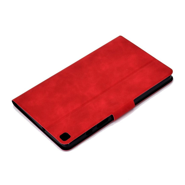 For Samsung Galaxy Tab A 8.0 (2019) T290/T295 Cowhide Texture Horizontal Flip Leatherette Case with Holder & Card Slots(Red)