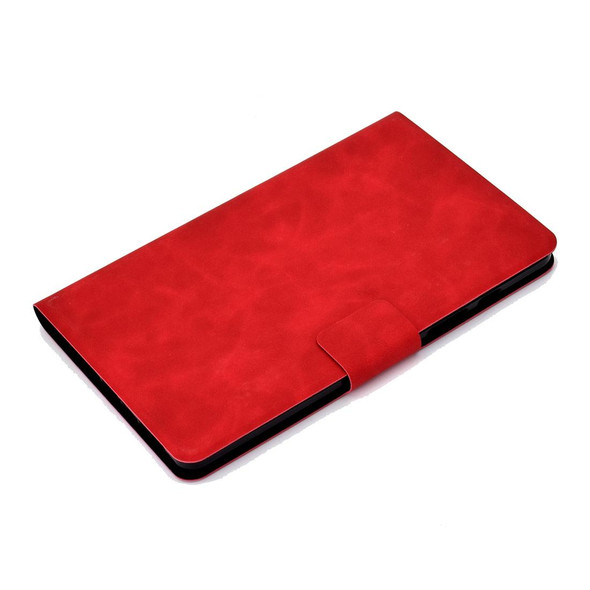 For Samsung Galaxy Tab A 8.0 (2019) T290/T295 Cowhide Texture Horizontal Flip Leatherette Case with Holder & Card Slots(Red)