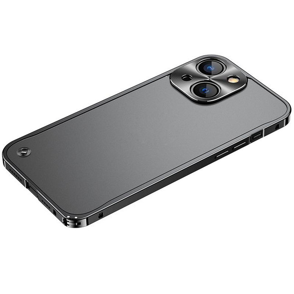 Metal Frame Frosted Case - iPhone 13 mini(Black)