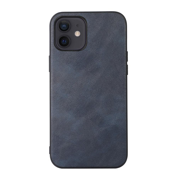 Cowhide Texture PU Phone Case - iPhone 12 mini(Blue)