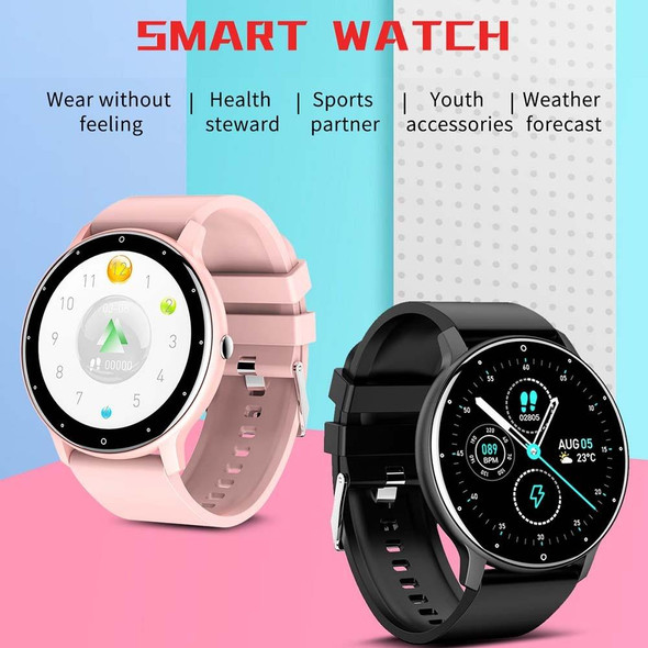 BW0223 Heart Rate/Blood Oxygen/Blood Pressure Monitoring Bluetooth Smart Calling Watch, Color: Silicone Pink