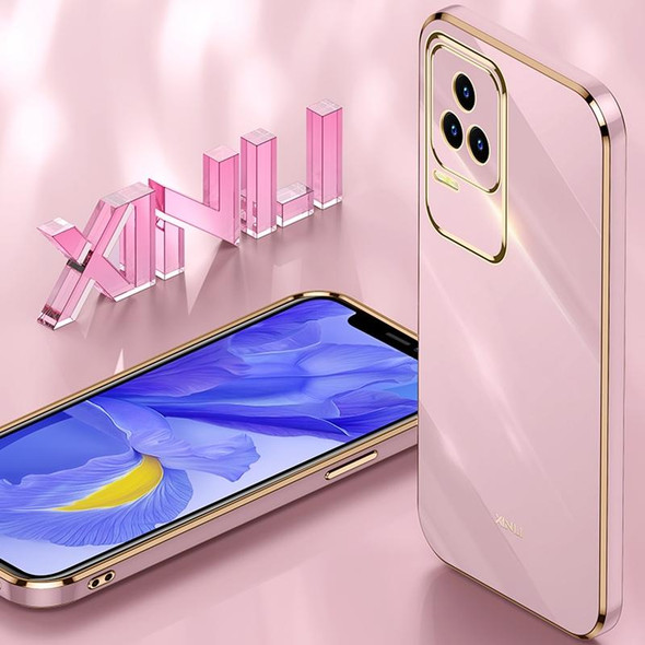 For Xiaomi Redmi K50 Pro XINLI Straight Edge 6D Electroplate TPU Phone Case(Cherry Purple)