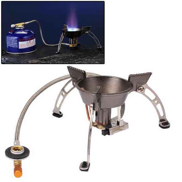 Outdoor Picnic Gas Burner Portable Camping Stove(Grey)