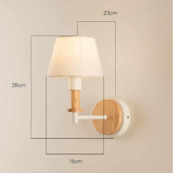 E27 LED Bedside Aisle Creative Personality Wooden Wall Lamp, Power source: With LED White Light 5W(White)