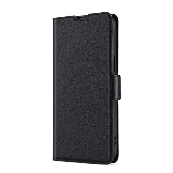 For Samsung Galaxy S23 Ultra Ultra-thin Voltage Side Buckle Horizontal Flip Leatherette Phone Case(Black)