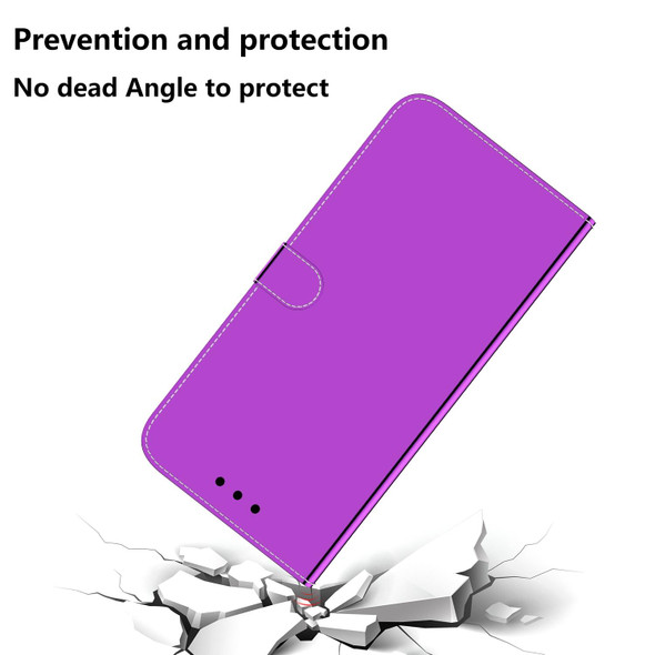 For Infinix Hot 20s Imitated Mirror Surface Leatherette Phone Case(Purple)