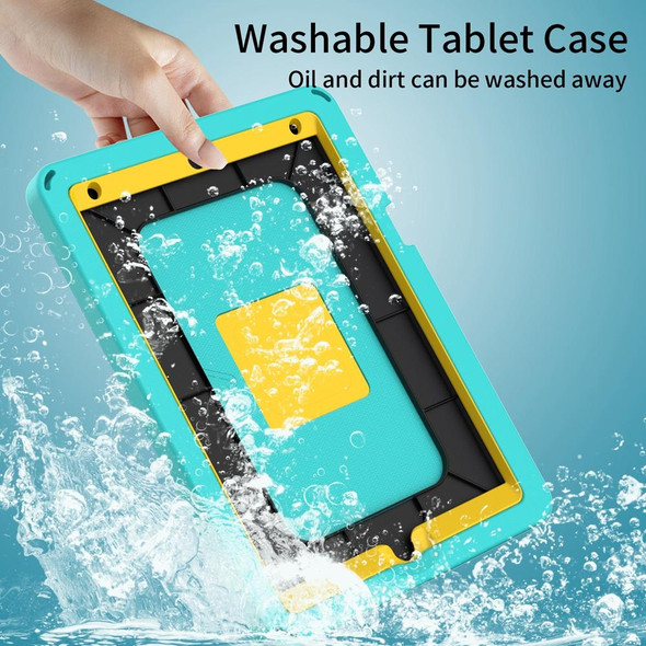 For iPad Pro 10.5 2019/2017 / 10.2 2021/2019 EVA + PC Shockproof Tablet Case with Waterproof Frame(Glacier Green)