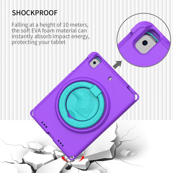 For iPad mini 1/2/3/4/5 EVA + PC Shockproof Tablet Case with Waterproof Frame(Purple)